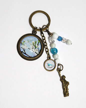 Breloczek - Kwiaty, ptaszek, statua wolności, yenoo