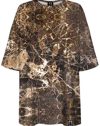 DR.CROW T-shirt Damski Oversize Marble Brown, DrCrow