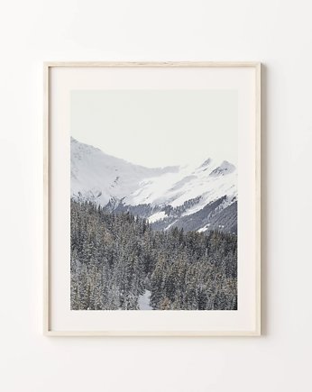PLAKAT  zimowy śnieg góry, black dot studio