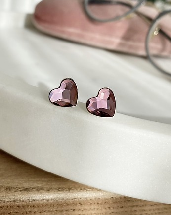 Kolczyki - kryształy Swarovski -Antyczne serca, Marisella