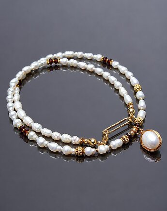Pearls /white/ perły naturalne vol. 12 /25.10.26/ - choker, KiKa pracownia
