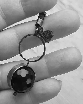 Srebrny naszyjnik onyks MAGIC BALL, RA