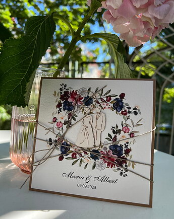 Personalizowany prezent - wyjątkowa kartka ślubna, sorte