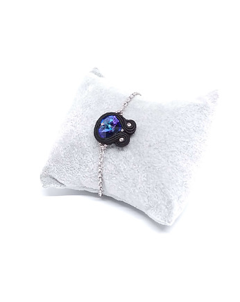 Bransoletka sutasz z sercem Swarovski heliotrope, Noiree