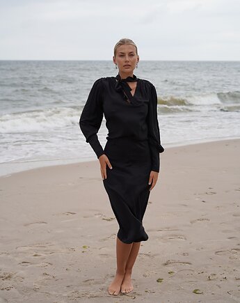 CS - Czarna spódnica z połyskiem Black Pearl, CS CONCEPT STORE