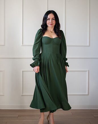 Sukienka Eliza  zielona, Anna Wolny Fashion