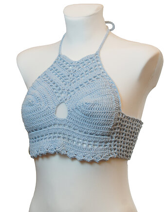 Top / bralet na szydełku na lato ze 100 procent bawelny rozmiar S, cosy creation