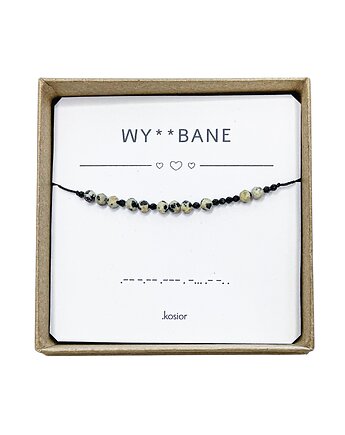Bransoletka WYJEBANE - Jaspis dalmatyński, Spinel - Morse, karolina kosior