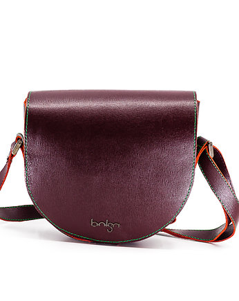 Torebka skórzana bordowa Gaia 2 marki Bolsa, Bolsa