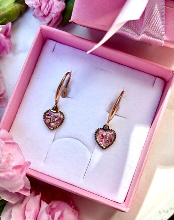 Kolczyki różowo-biała wiosna, Frant Art Jewellery