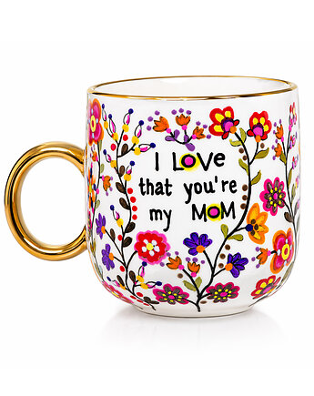 Ręcznie malowany kubek dla mamy LOVE MOM, ka.linea