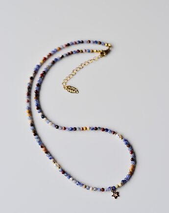 Naszyjnik z kamieniami naturalnymi i zawieszką gwiazdką, Manjula