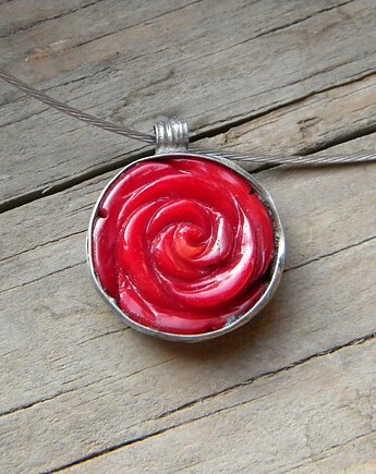 Red coral bloom - naszyjnik z czerwonego korala, Beata Trotter