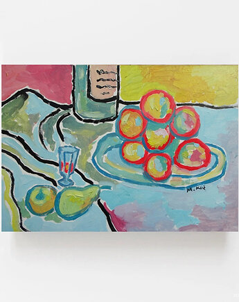 Obraz do salonu martwa natura ekspresjonisty, alice oil on canvas