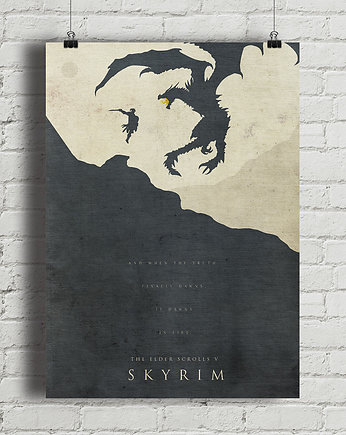 Elder Scrolls V: Skyrim - plakat fine art, minimalmill