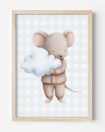 Plakat Na Ścianę Dla Dzieci Pastelowa myszka nr. 7, Dekoracjan