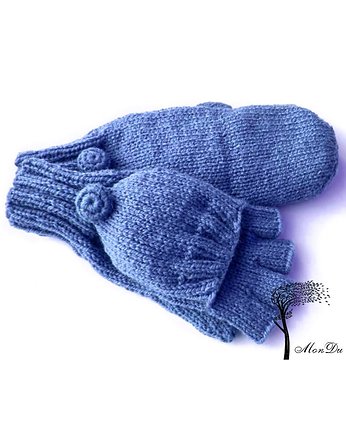 Rękawiczki Flap - niebieskie, MonDu