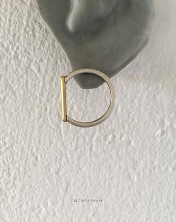 Minimalistyczne kolczyki srebrne ZIEMIA, momofranki