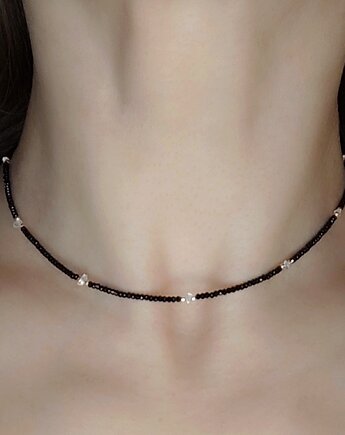 Naszyjnik - obróżka, z diamencikami, Studio Gazela