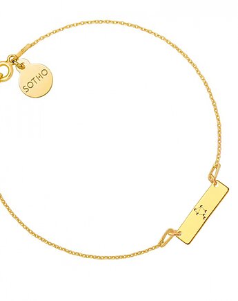 Złota bransoletka z konstelacją Wagi, SOTHO