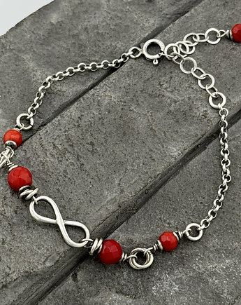 Bransoletka Nieskończoność z koralami
