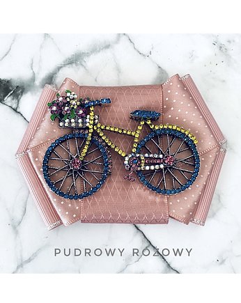 Brosza z Rowerem  NEW 1 sztuka, Pudrowy Różowy