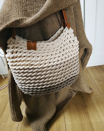 Torba na jesień " Boho Weave Bag" w kolorze beżowym TRIO, Babemi Love 