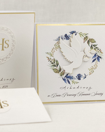 Kartka na komunię z pudełkiem i kopertą, 39A, Anna Art and Crafts