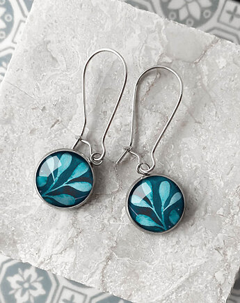 Turquoise Herbs  kolczyki długie dla nastolatki, muamua design