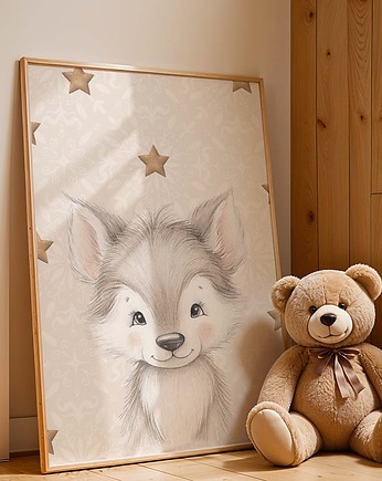 Plakat Wilk - Plakaty Na Ścianę Dla Dzieci, Dekoracjan
