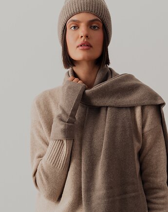 Mitenki Merino & cashmere taupe, Lucky HandMade