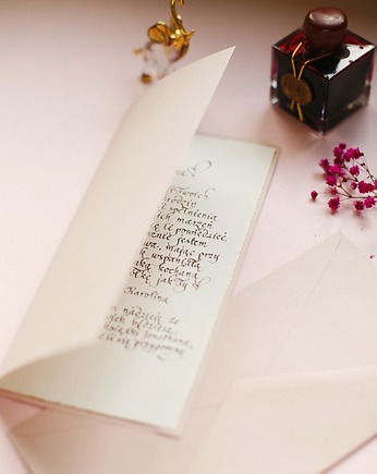 Kaligrafia: Personalizowany List dla Przyjaciółki pisany ręcznie atramentem, Annagrafia