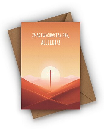 Kartka wielkanocna- Zmartwychwstał Pan, Alleluja!, Czarna Owca Karteczki