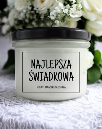 NAJLEPSZA ŚWIADKOWA Świeca sojowa 235 ml Mikuno, ZAMIŁOWANIA - Spersonalizowany prezent