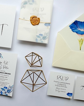 Zaproszenia ślubne Seria Blue FD2, FarrowDesign