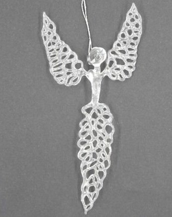 Anioł ażurowy szklany wiszący (24 cm), Sklep Angelos