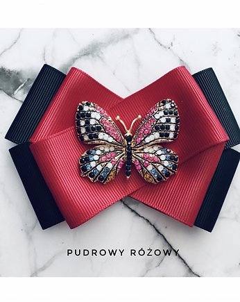 Brosza  z Motylem NOWOŚĆ, Pudrowy Różowy