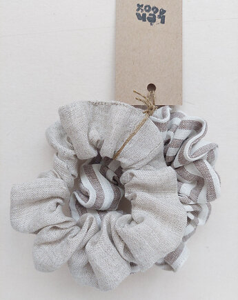 100% len, 2 gumki do włosów, madebyjokpa