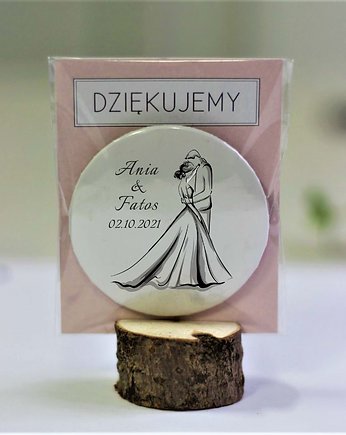 Magnesy ślubne 20szt. - Podziękowania dla gości, polkastudio