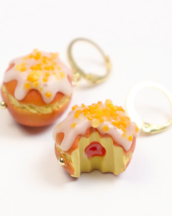 Kolczyki na karnawał tłusty czwartek pączki, Lemon Lovely