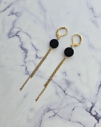 Kolczyki pozłacane z łańcuszkami Fashion Stones