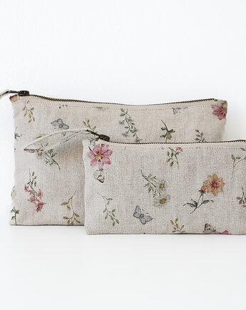 Lniana kosmetyczka WILD FLOWERS, so linen!