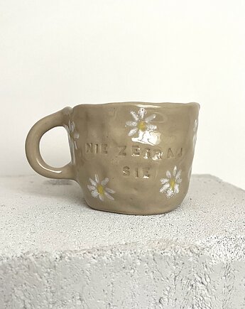 Kubek z brzydkim napisem nie zesraj sie 300 ml, rel ceramic