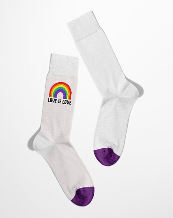 "Love is Love" - kolorowe skarpety BANANA SOCKS - tęczowe kolory (unisex), Banana Socks