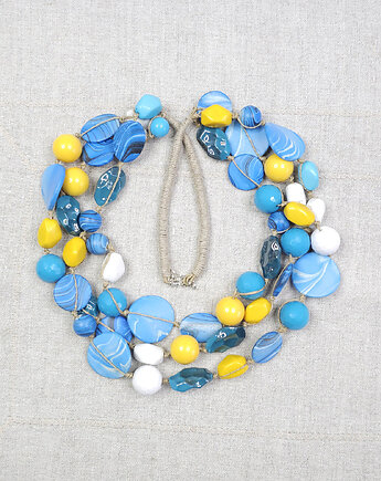 7024 Trzyrzędowy naszyjnik boho, kama4you