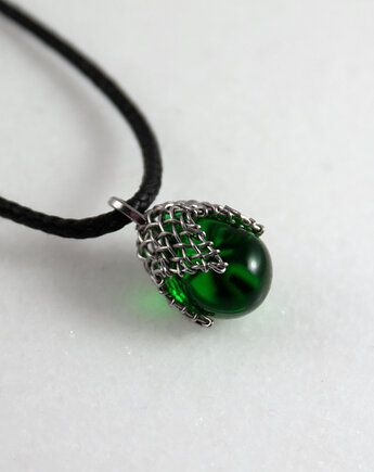 Szmaragdowy w siateczce - wisior XS, Caltha