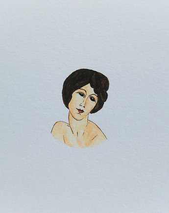 Amedeo Modigliani, akt kobiety, miniatura, atelier Brocante