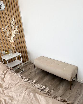 Brooke maxi- pufa, siedzisko tapicerowane, ławeczka, pokój, salon, Papierowka Simple form of furniture