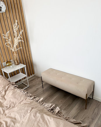 Brooke maxi- pufa, siedzisko tapicerowane, ławeczka, pokój, salon, Papierówka Simple form of furniture