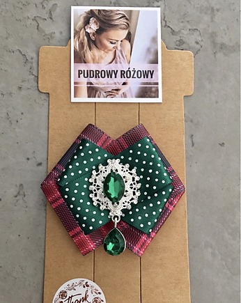 Świąteczna Biżuteryjna spinka do włosów NEW, Pudrowy Różowy